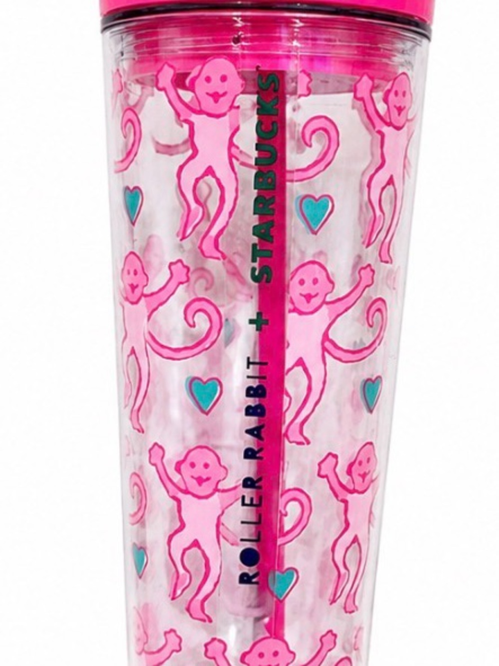 Roller Rabbit Starbucks Pink Monkey Tumbler